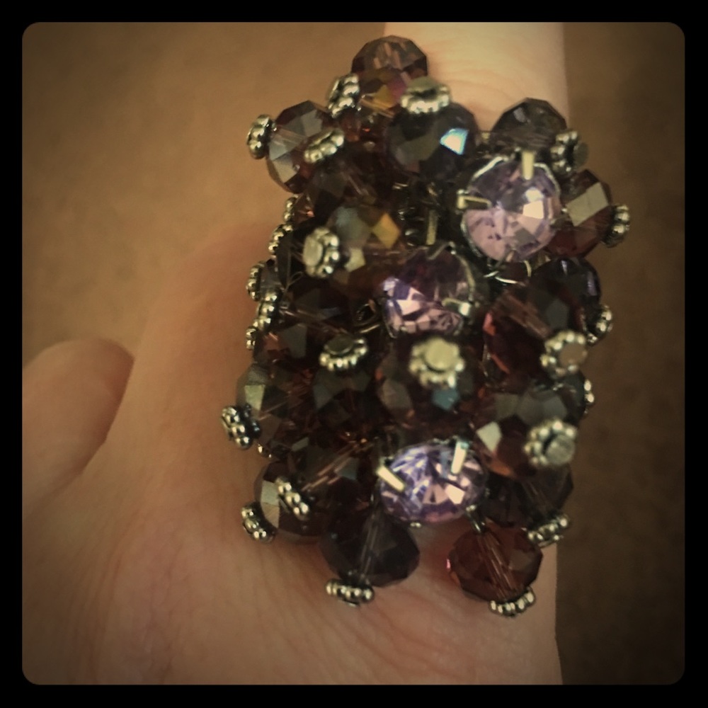 💍💍PRETTY PURPLE BEADED RING💍💍 OS fits all!!!!!